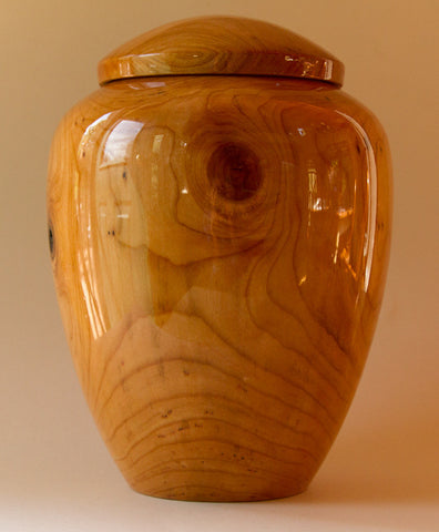 Handmade Cherry or Maple Cremation Wooden Urn for Ashes
