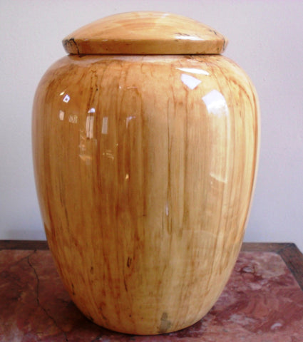 Handmade Maple Cremation Wooden Urn for Ashes