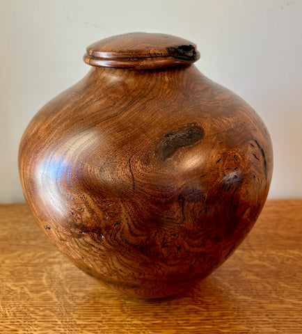 Mulberry Burl Individual Size Urn With Screw On Lid