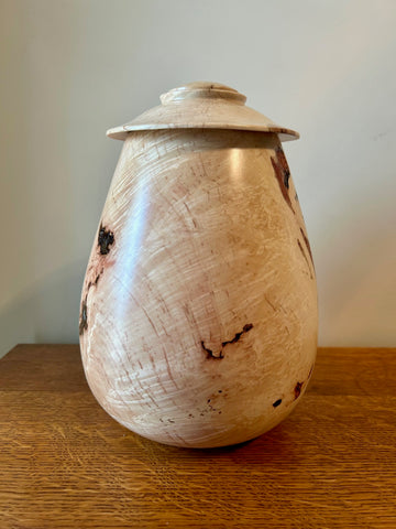 Maple Burl Individual Size Urn With Screw On Lid