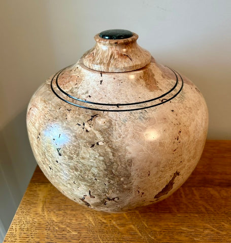 Maple Burl Individual Size Urn With Screw On Lid