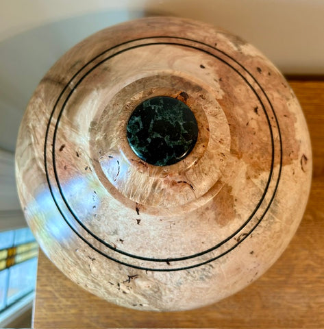 Maple Burl Individual Size Urn With Screw On Lid