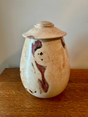 Maple Burl Individual Size Urn With Screw On Lid