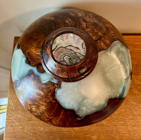 Mulberry Burl Individual Size Urn With Screw On Lid