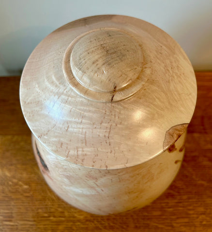 Maple Burl Individual Size Urn With Screw On Lid