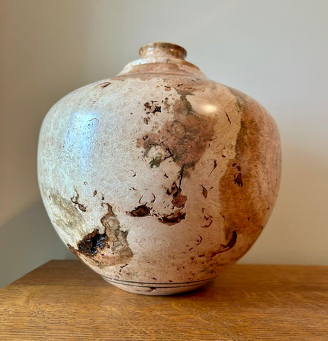 Maple Burl Individual Size Urn With Screw On Lid