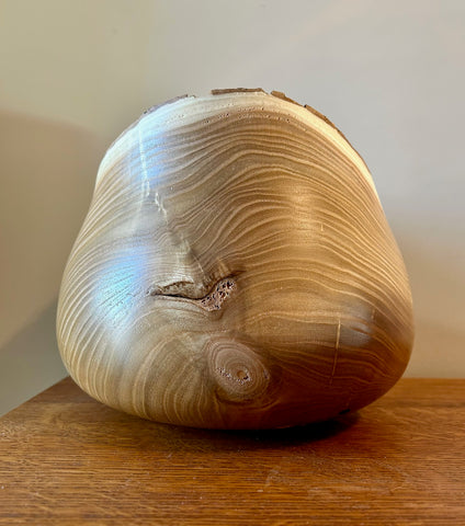 Catalpa Bark Edge Individual Size Urn With Screw On Lid