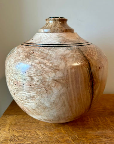 Maple Burl Individual Size Urn With Screw On Lid