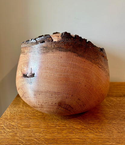 White Oak Bark Edge Individual Size Urn With Screw On Lid
