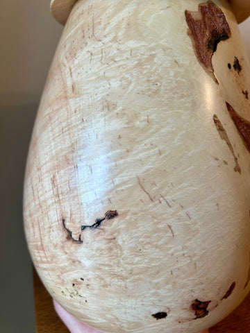 Maple Burl Individual Size Urn With Screw On Lid