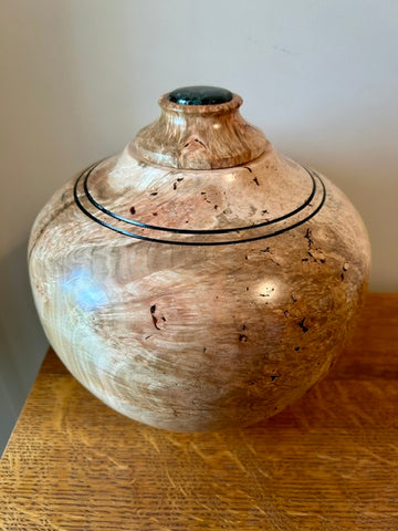 Maple Burl Individual Size Urn With Screw On Lid