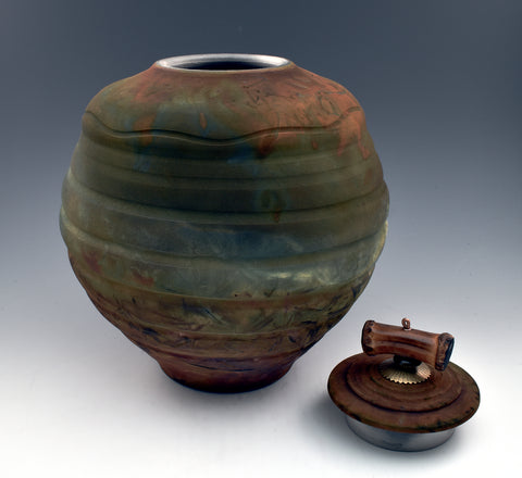 Fire and Ice Raku Style Individual Style Urn