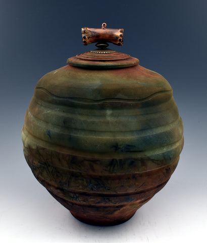 Fire and Ice Raku Style Individual Style Urn