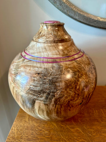 Maple Burl Individual Size Urn With Screw On Lid