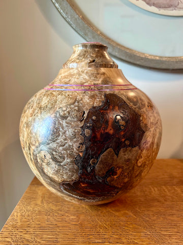 Maple Burl Individual Size Urn With Screw On Lid