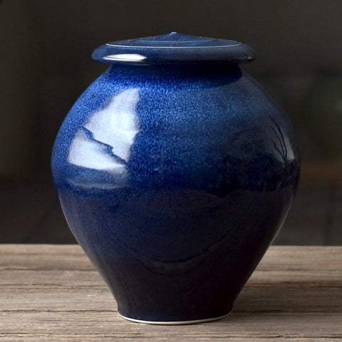 Handmade ceramic urn for ashes