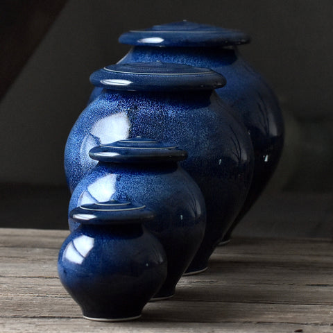 Handmade ceramic urn for ashes