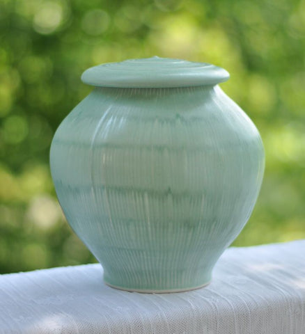 Fields of Grass Ceramic Cremation Urn for Ashes