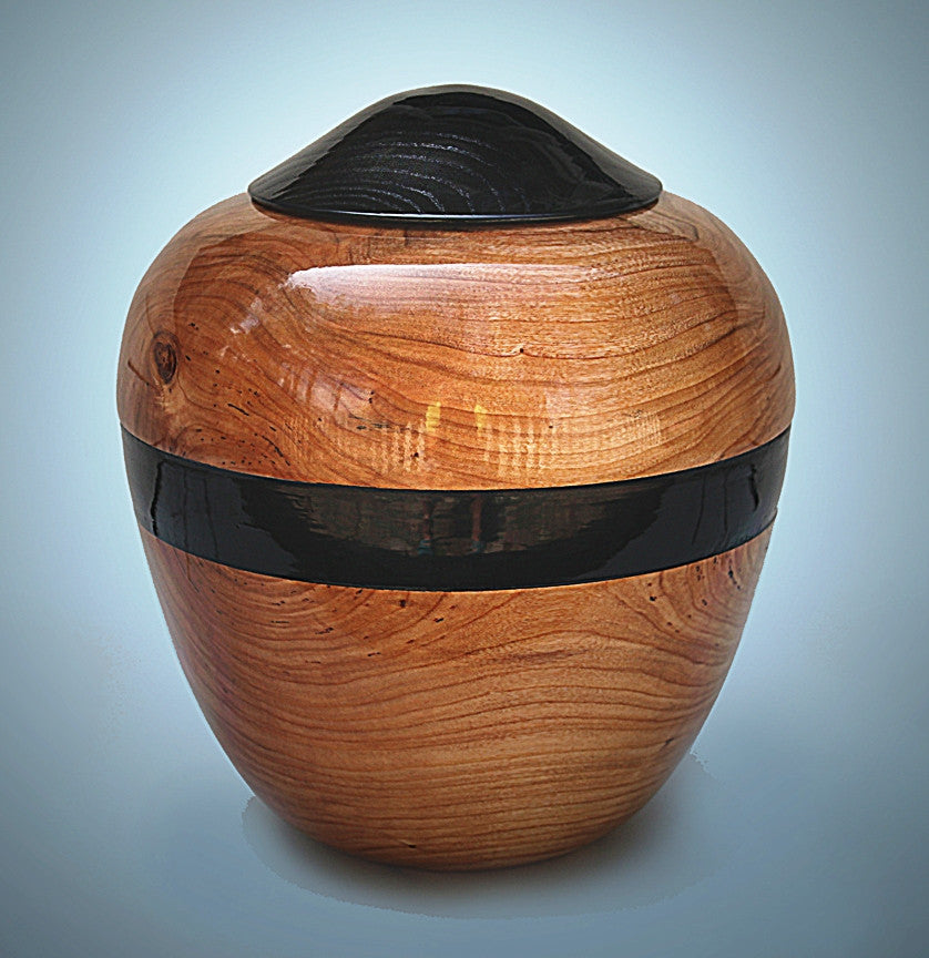 Handmade Cherry Companion Cremation Wooden Urn, Handmade Cremation Urns  For Ashes