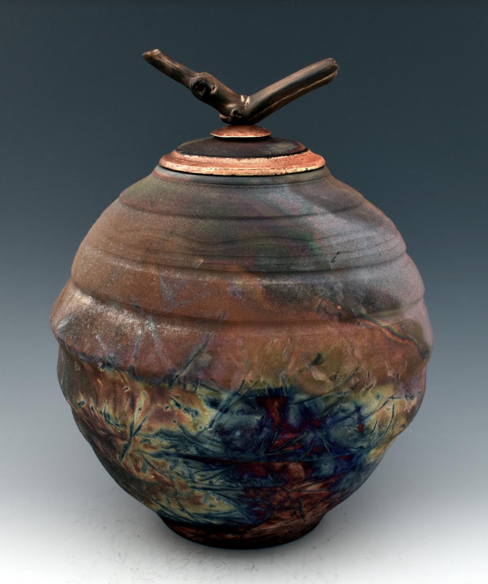 Misty Raku Style Individual Style Urn