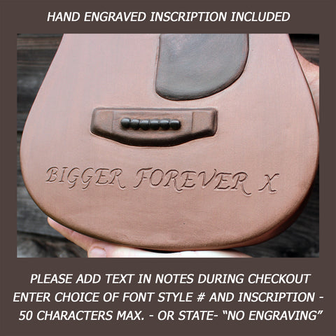 Engraving for guitar cremation ceramic urn for ashes