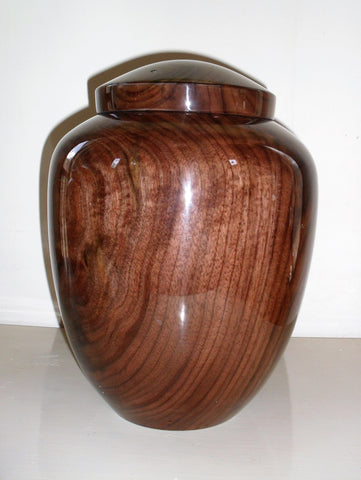 Black Walnut Handmade Cremation Urn for Ashes
